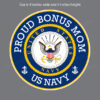 NV-4024 Proud Navy Bonus Mom Bumper Sticker Window Decal 