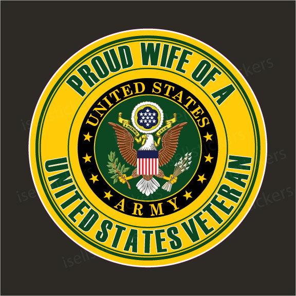 Proud Army Wife Military Solider Decal