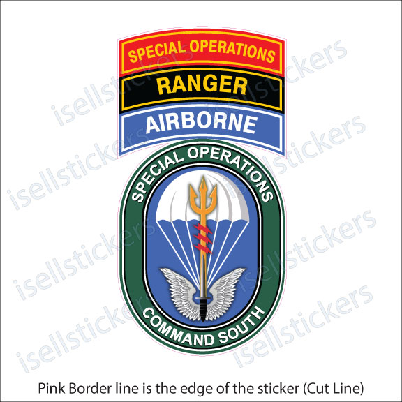 thumbnail image 2 of Rep Your Unit! US Army Special Operations Command Sticker – Airborne, Fort Bragg, USASOC Vibes 2 of 14