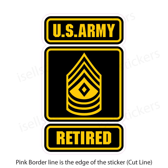 Army E-8 1st Sergeant Decal