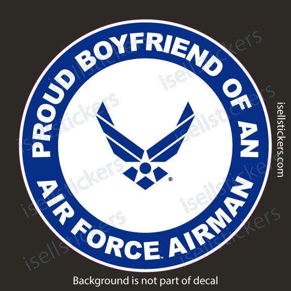 Proud Boyfriend of an Air Force Airman Military USAF Bumper Sticker Window Decal - Image 4