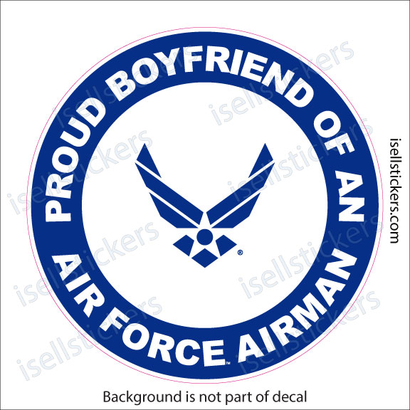 Proud Boyfriend of an Air Force Airman Military USAF Bumper Sticker Window Decal - Image 5