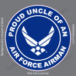 Proud Uncle of an Air Force Airman Military USAF Bumper Sticker Window Decal