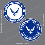 Proud Brother of an Air Force Airman Military USAF Bumper Sticker Window Decal