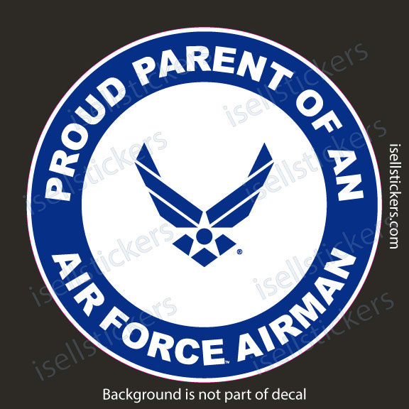 Proud Parent of an Air Force Airman Military USAF Bumper Sticker Window Decal - Image 5