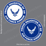 Proud Daughter of an Air Force Airman Military USAF Bumper Sticker Window Decal