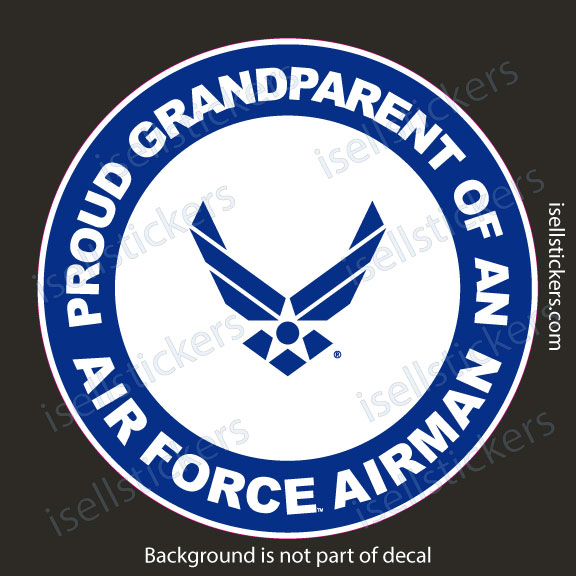 Proud Grandparent of an Air Force Airman Military USAF Bumper Sticker Window Decal - Image 5