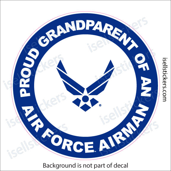 Proud Grandparent of an Air Force Airman Military USAF Bumper Sticker Window Decal - Image 4