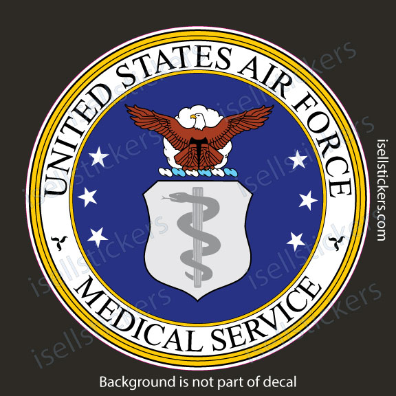 Air Force Biomedical Sciences Badge Medical Service Military Bumper Sticker Window Decal - Image 3