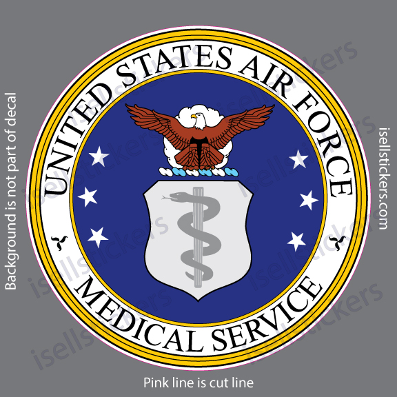 Air Force Biomedical Sciences Badge Medical Service Military Bumper Sticker Window Decal