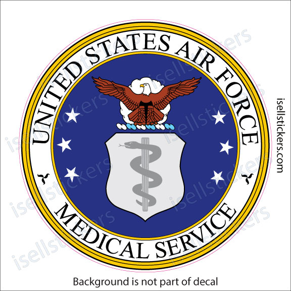 Air Force Biomedical Sciences Badge Medical Service Military Bumper Sticker Window Decal - Image 2