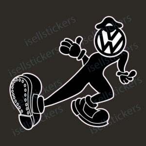 VW Volkswagen Automobile Cool Guy Keep on Truckin Window Decal Bumper Sticker - Image 4