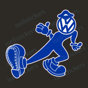 VW Volkswagen Automobile Cool Guy Keep on Truckin Window Decal Bumper Sticker - Image 8