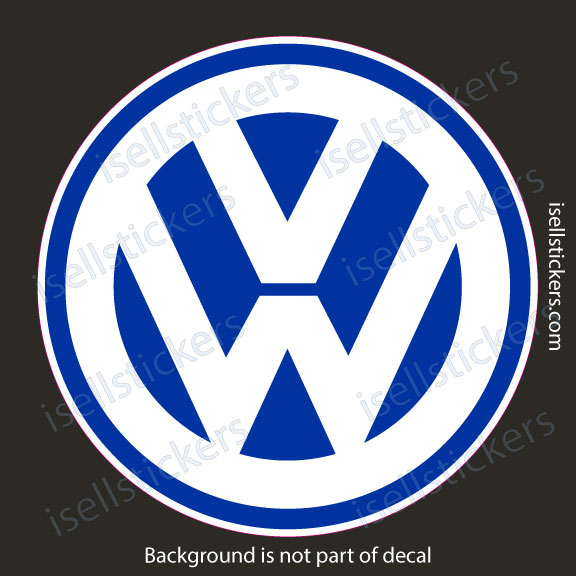 Volkswagen roundel logo in blue and white on a dark background.