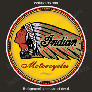 Indian Motorcycle Chief Dark Horse Retro Vintage Decal Sticker Facing Left - Image 2