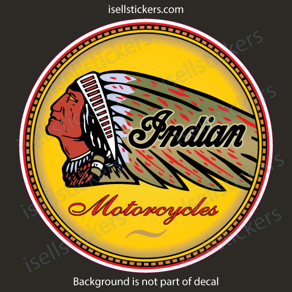 - Indian Motorcycle Chief Dark Horse Retro Vintage Decal Sticker Facing Left - Image 2