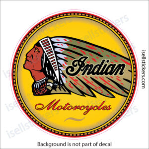 Indian Motorcycle Chief Dark Horse Retro Vintage Decal Sticker Facing Left - Image 3