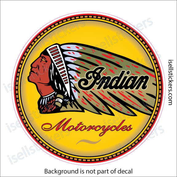 - Indian Motorcycle Chief Dark Horse Retro Vintage Decal Sticker Facing Left - Image 3