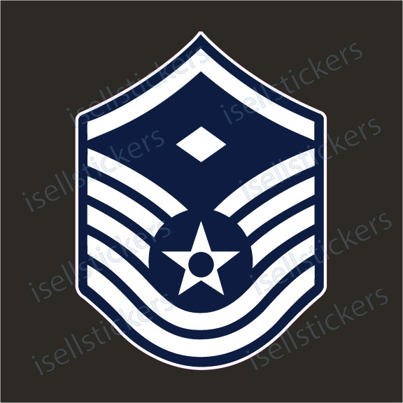 Air Force First Sergeant Enlisted Insignia Rank E7 Bumper Sticker ...