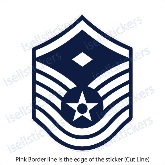Air Force First Sergeant Enlisted Insignia Rank E7 Bumper Sticker ...