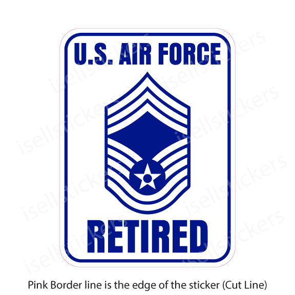 Window Bumper Sticker Military U S Air Force Chief Master Sergeant E-9 NEW Decal 