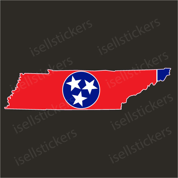 Wholesale Lot of 6 State of Tennessee Flag Decal Bumper Sticker 