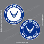 Proud Woman Female Veteran US Air Force Military Bumper Sticker Window Decal