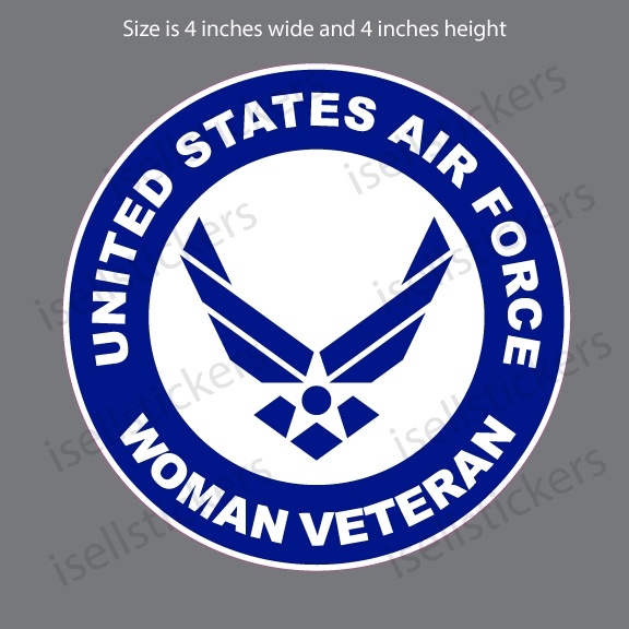 Download Proud Woman Female Veteran US Air Forec Bumper Sticker Decal