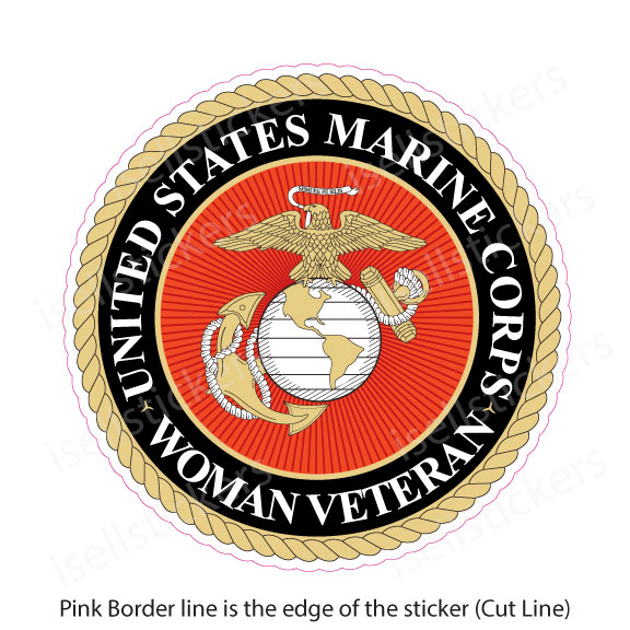 3x9 inch Women Are Created Equal Then Some Become MARINES Bumper Sticker usmc 
