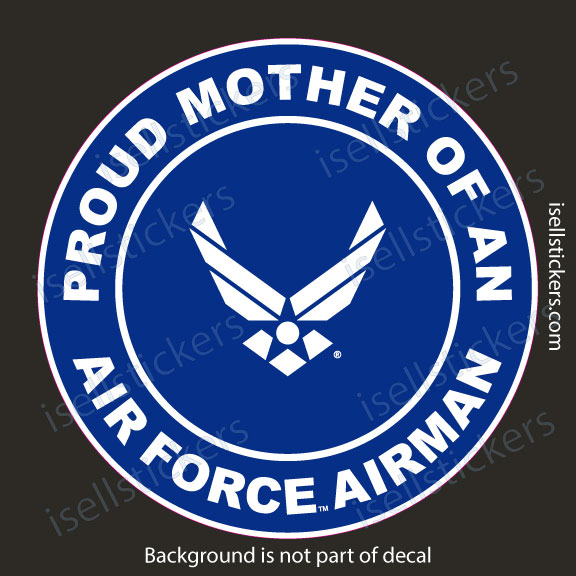 Proud Mother of an Air Force Airman Bumper Sticker Window Decal - Image 3