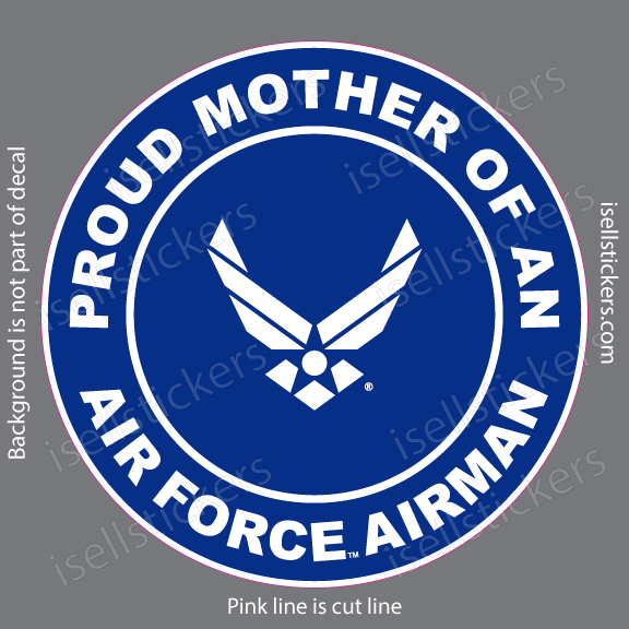 Proud Mother of an Air Force Airman Bumper Sticker Window Decal