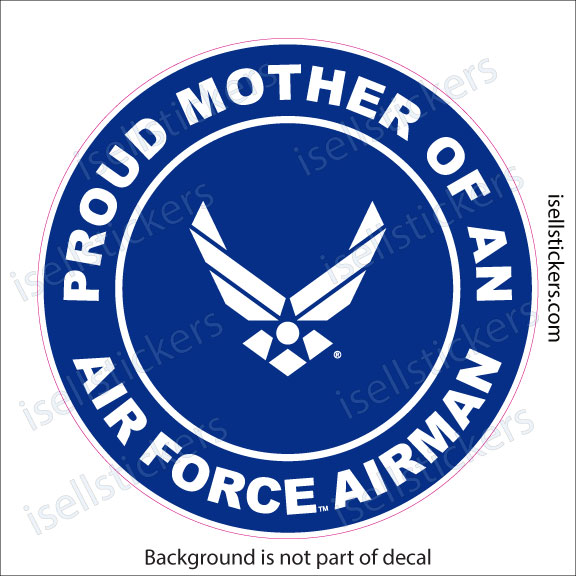 Proud Mother of an Air Force Airman Bumper Sticker Window Decal - Image 2