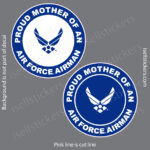 Proud Mother of an Air Force Airman Bumper Sticker Window Decal