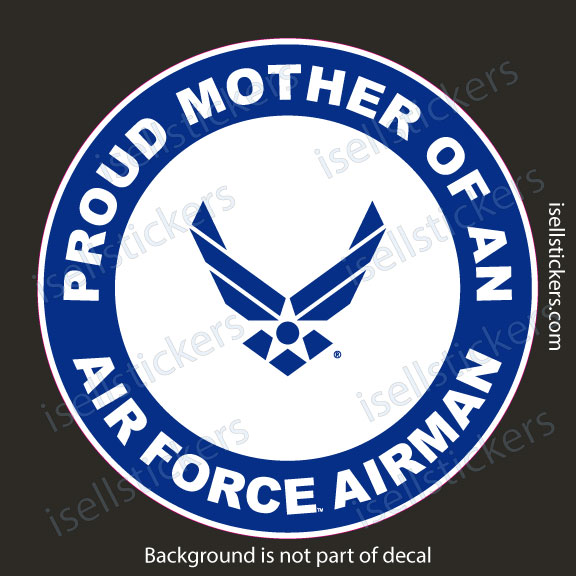 Proud Mother of an Air Force Airman Bumper Sticker Window Decal - Image 5