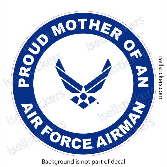 Proud Mother of an Air Force Airman Bumper Sticker Window Decal - Image 4