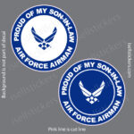 Proud of My Son-in-Law Air Force Airman Bumper Sticker Window Decal