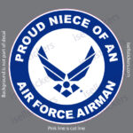 Proud Niece of an Air Force Airman Bumper Sticker Window Decal
