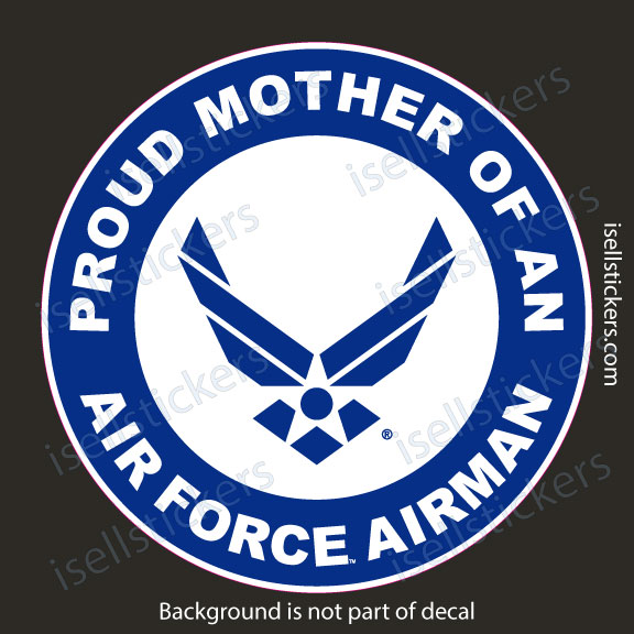Proud Mother of an Air Force Airman Bumper Sticker Window Decal - Image 3