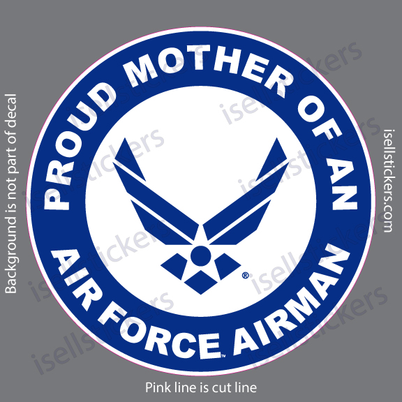 Proud Mother of an Air Force Airman Bumper Sticker Window Decal