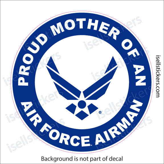 Proud Mother of an Air Force Airman Bumper Sticker Window Decal - Image 2