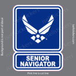 Air Force Senior Navigator Airman Bumper Sticker Window Decal