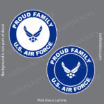 Proud Air Force Family Military Car Truck Bumper Sticker Window Decal