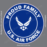 Proud Air Force Family Military Car Truck Bumper Sticker Window Decal