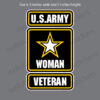 Proud Woman Female Veteran US Army Star Military Bumper Sticker Window Decal