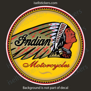 Indian Motorcycle Chief Dark Horse Retro Vintage Decal Sticker Facing Right - Image 2