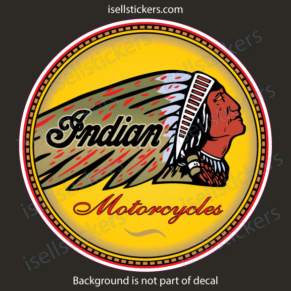 - Indian Motorcycle Chief Dark Horse Retro Vintage Decal Sticker Facing Right - Image 2