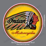 Indian Motorcycle Chief Dark Horse Retro Vintage Decal Sticker Facing Right