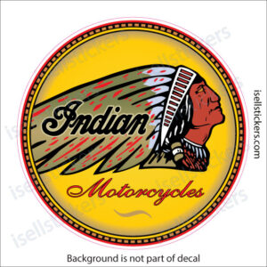 Indian Motorcycle Chief Dark Horse Retro Vintage Decal Sticker Facing Right - Image 3
