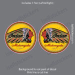 Indian Motorcycle War Bonnet Chief Dark Horse Bike Sticker Window Decal Pair
