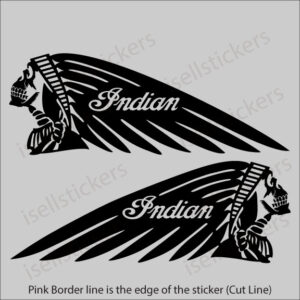 BM-12090 Indian Motorcycle Riders Group Gold Black Window Sticker Window Decal